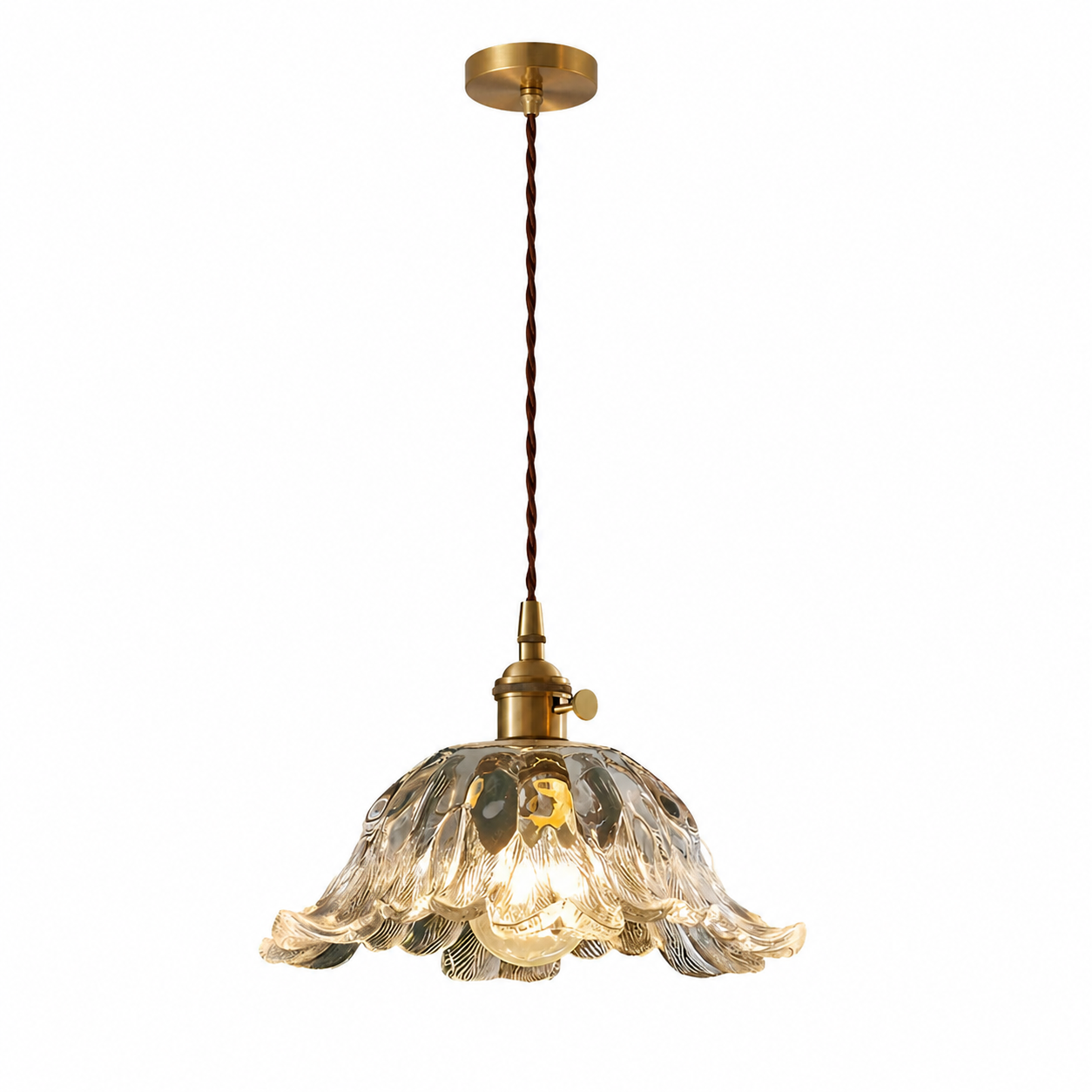 Casa Lumière Retro Franse Glazen Hanglamp - Klassieke Sfeerverlichting Design Lamp