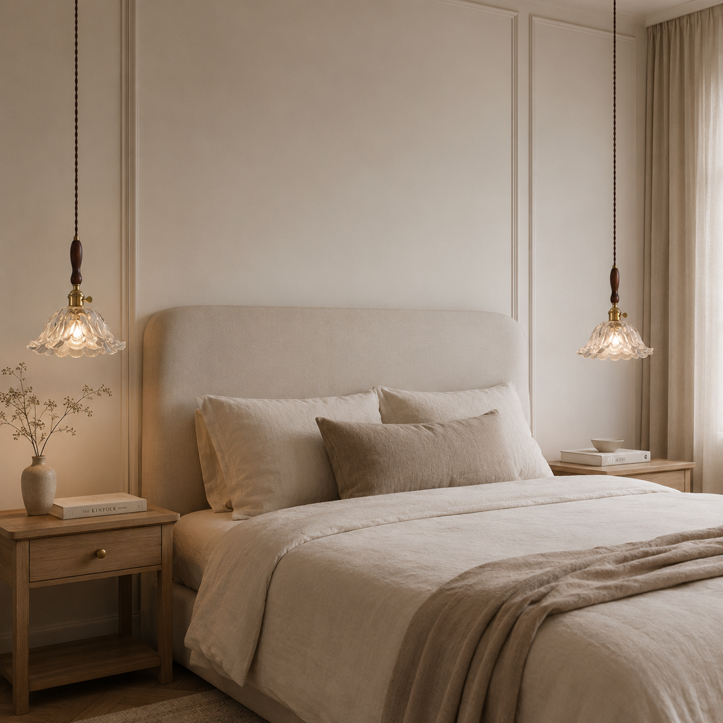 Casa Lumière Retro Franse Glazen Hanglamp - Klassieke Sfeerverlichting Design Lamp