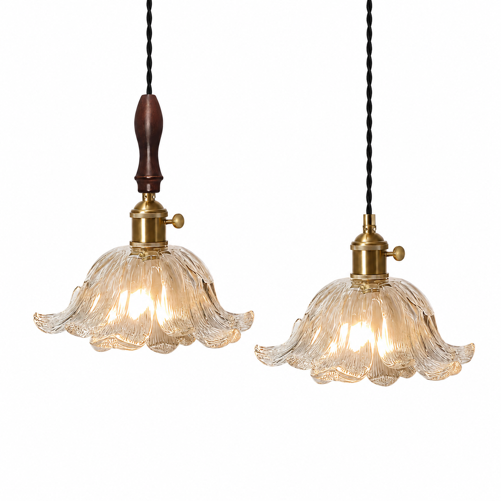 Casa Lumière Retro Franse Glazen Hanglamp - Klassieke Sfeerverlichting Design Lamp