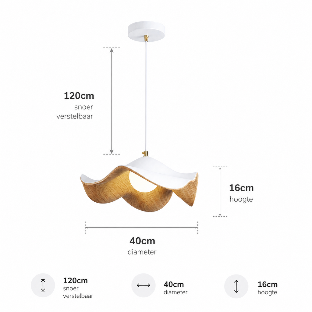 Casa Lumière Lotus Design Hanglamp - Resin Sfeerverlichting Organische Vorm