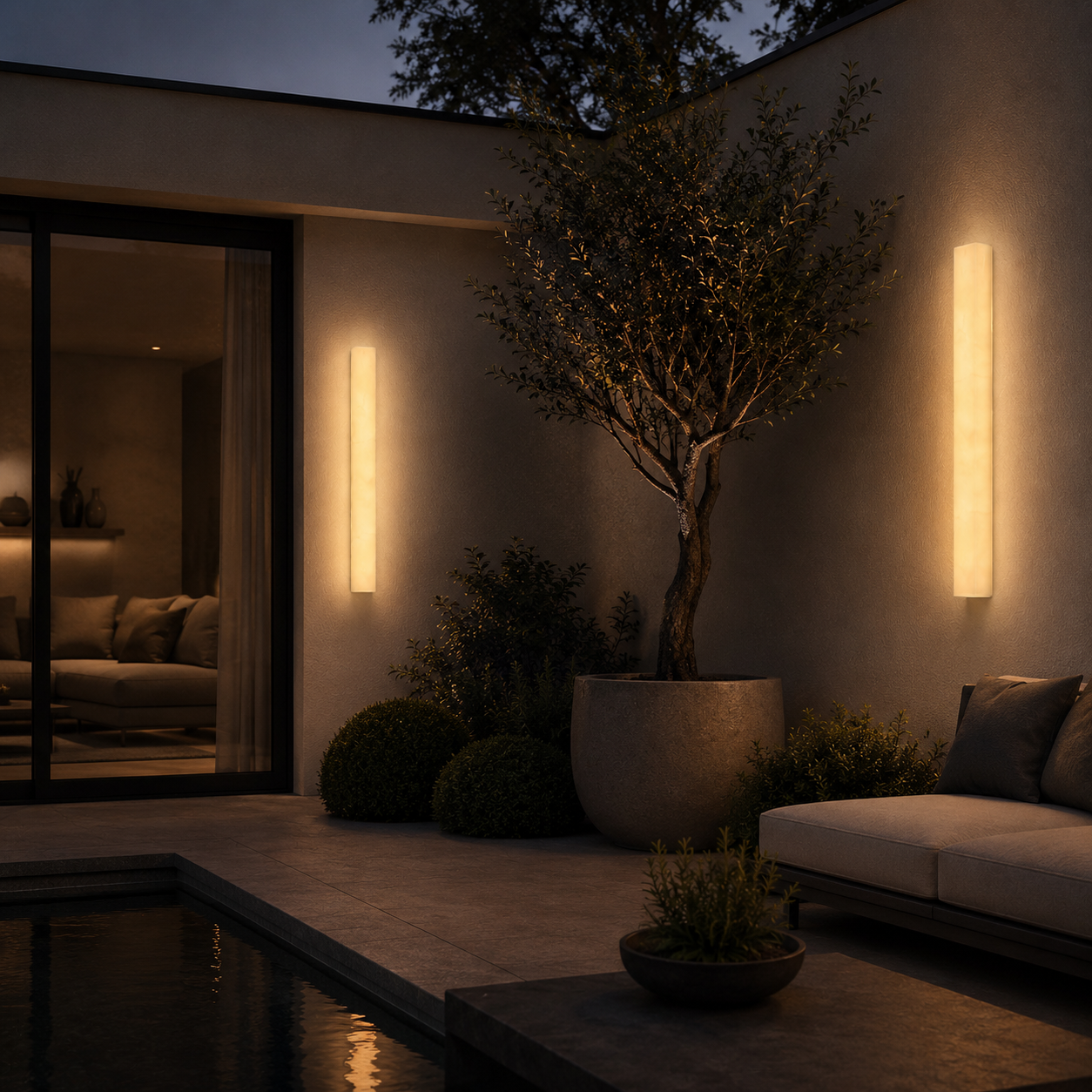 Casa Lumière Moderne Alabaster Buiten Wandlamp - Design Buitenverlichting