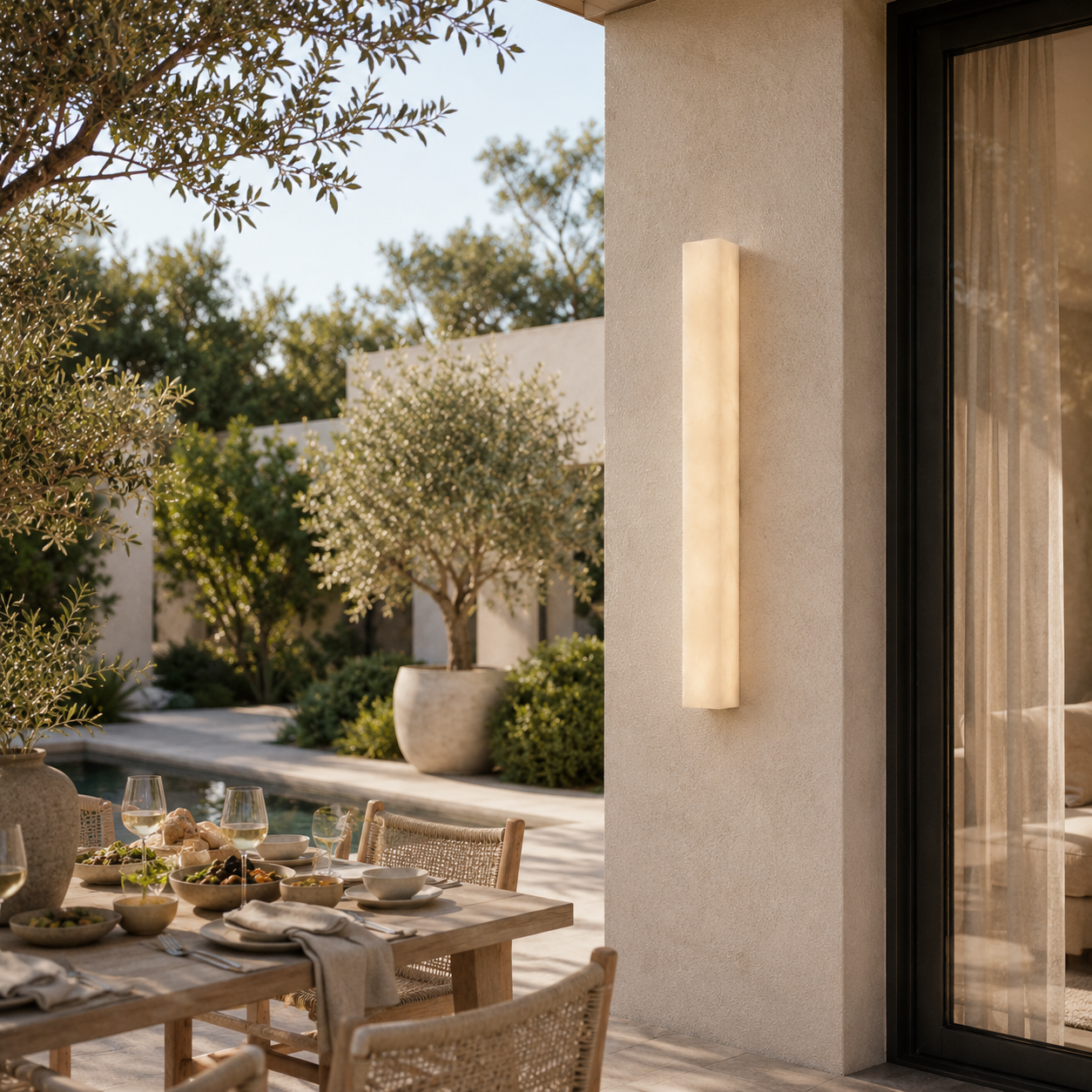 Casa Lumière Moderne Alabaster Buiten Wandlamp - Design Buitenverlichting