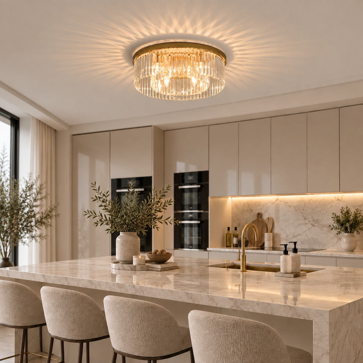 Casa Lumière Plafondlamp - Kristallen Design Lamp met Warme Sfeerverlichting