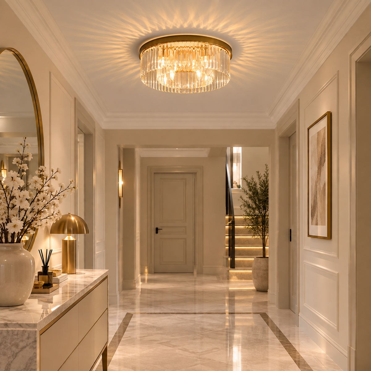 Casa Lumière Plafondlamp - Kristallen Design Lamp met Warme Sfeerverlichting