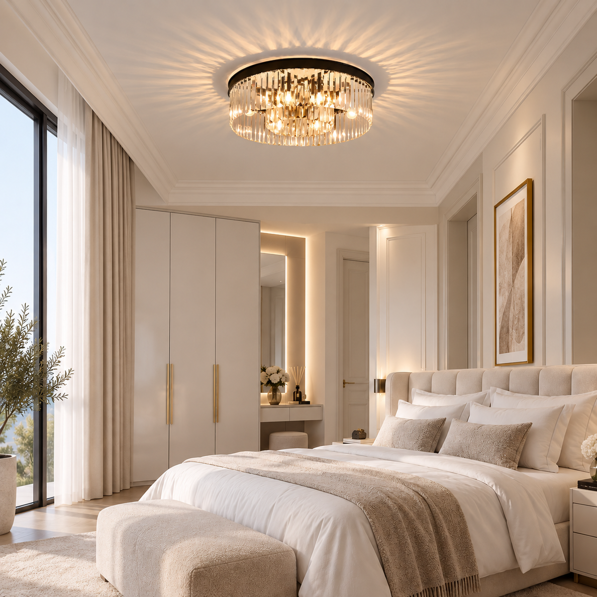 Casa Lumière Plafondlamp - Kristallen Design Lamp met Warme Sfeerverlichting