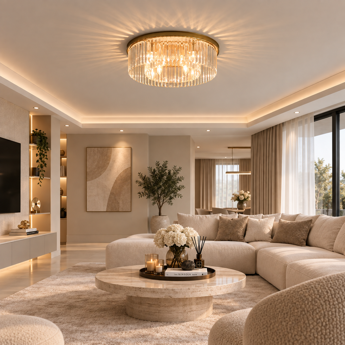 Casa Lumière Plafondlamp - Kristallen Design Lamp met Warme Sfeerverlichting