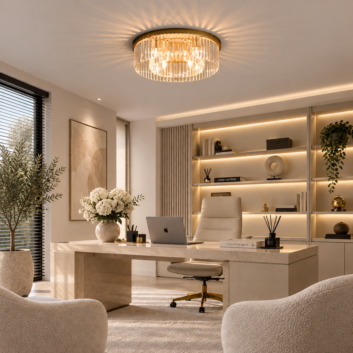 Casa Lumière Plafondlamp - Kristallen Design Lamp met Warme Sfeerverlichting