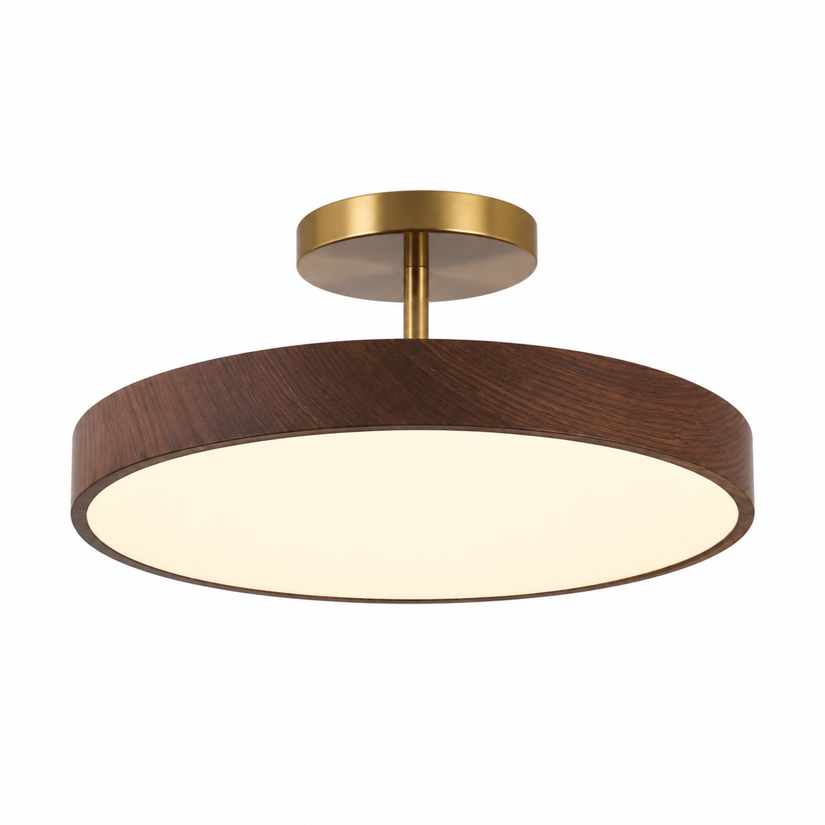 Casa Lumière Houten Plafondlamp - Gouden Montuur & LED Design Sfeerverlichting