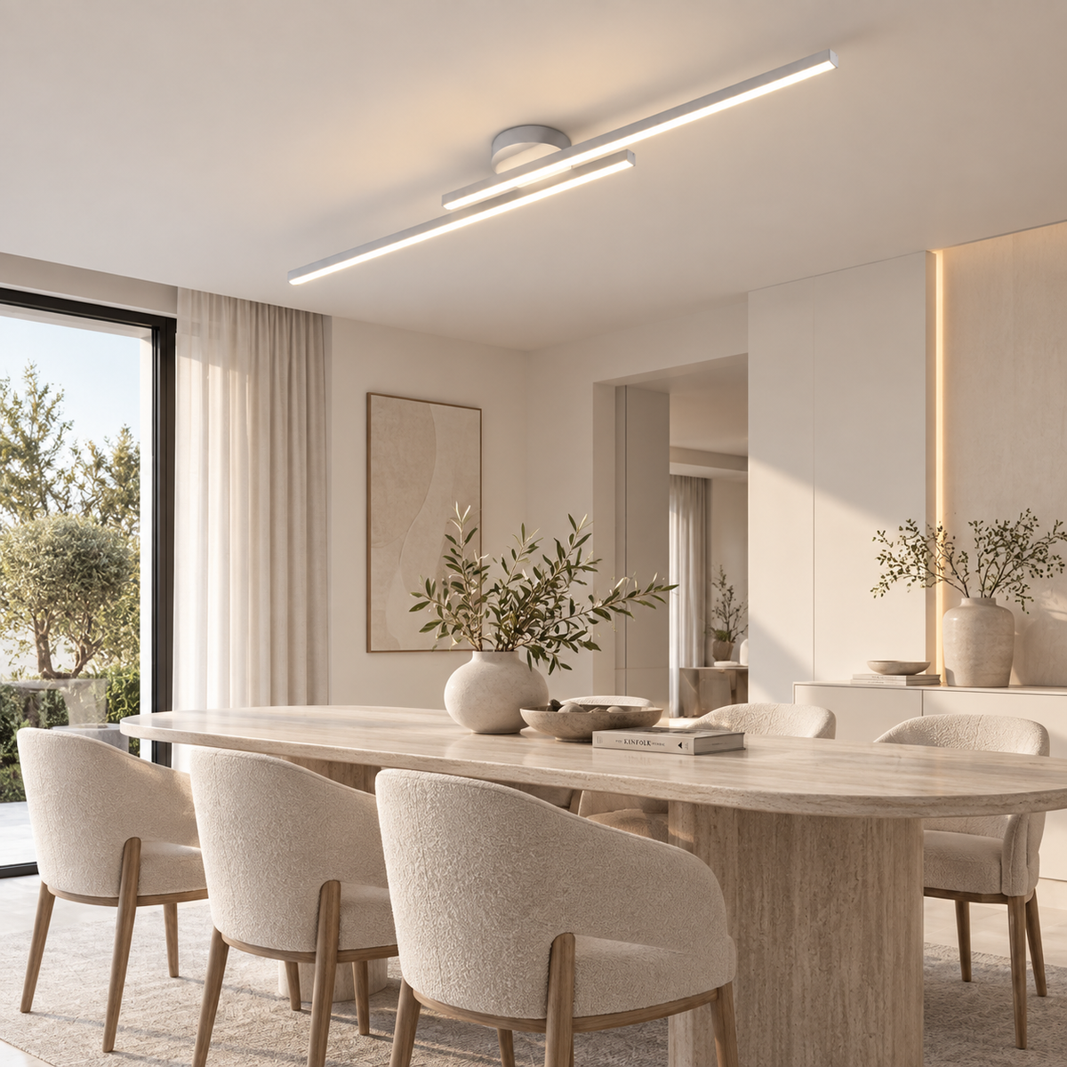 Casa Lumière Longstrip Plafondlamp - Moderne LED Design Lamp Warme Sfeerverlichting