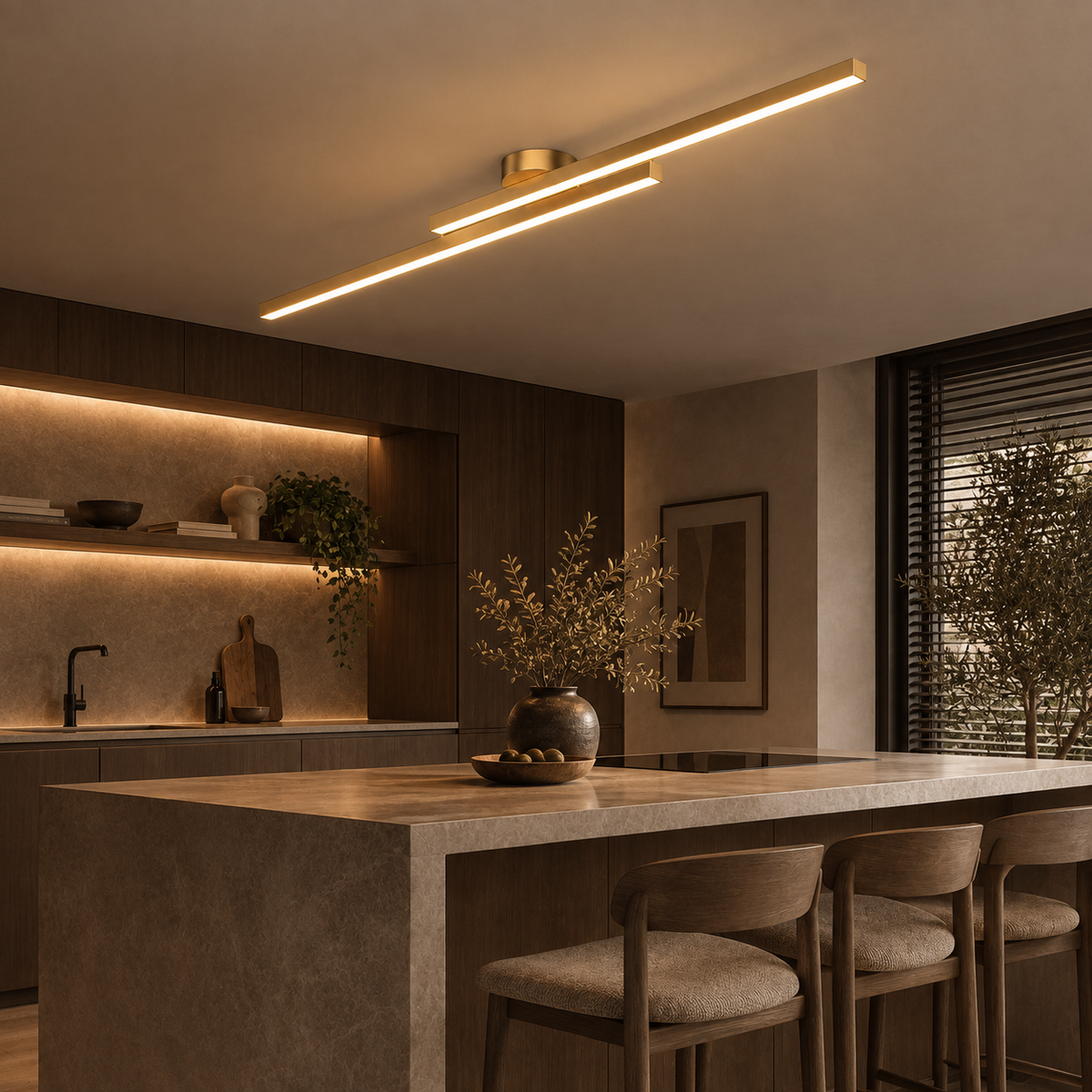 Casa Lumière Longstrip Plafondlamp - Moderne LED Design Lamp Warme Sfeerverlichting