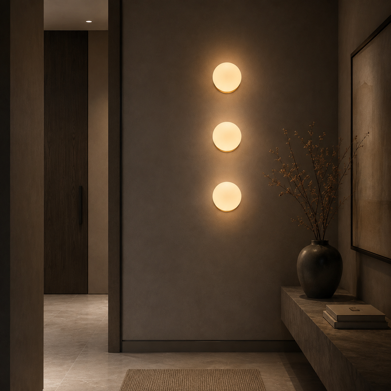 Casa Lumière Ronde Opaal Glazen Wandlamp - Zacht Diffuus Sfeerverlichting