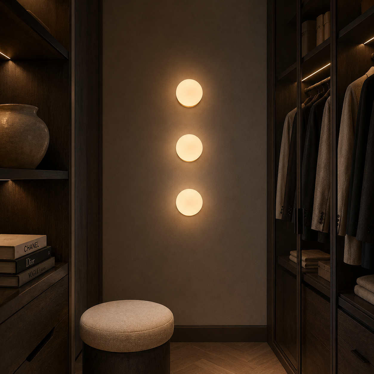 Casa Lumière Ronde Opaal Glazen Wandlamp - Zacht Diffuus Sfeerverlichting