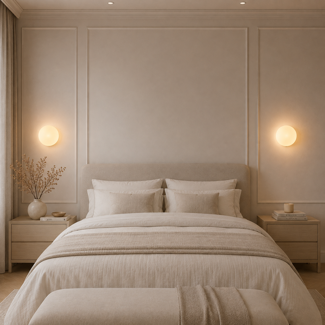 Casa Lumière Ronde Opaal Glazen Wandlamp - Zacht Diffuus Sfeerverlichting