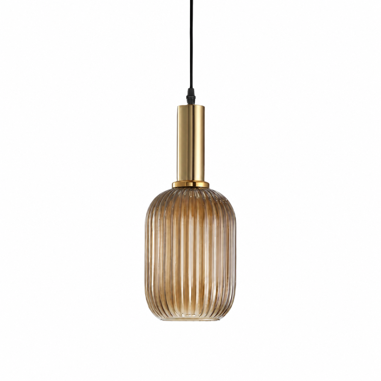 Casa Lumière Nordic Retro Glazen Hanglamp - Geribbeld Glas Design Lamp Sfeerverlichting