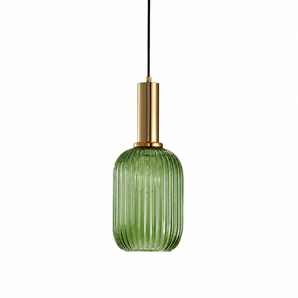 Casa Lumière Nordic Retro Glazen Hanglamp - Geribbeld Glas Design Lamp Sfeerverlichting