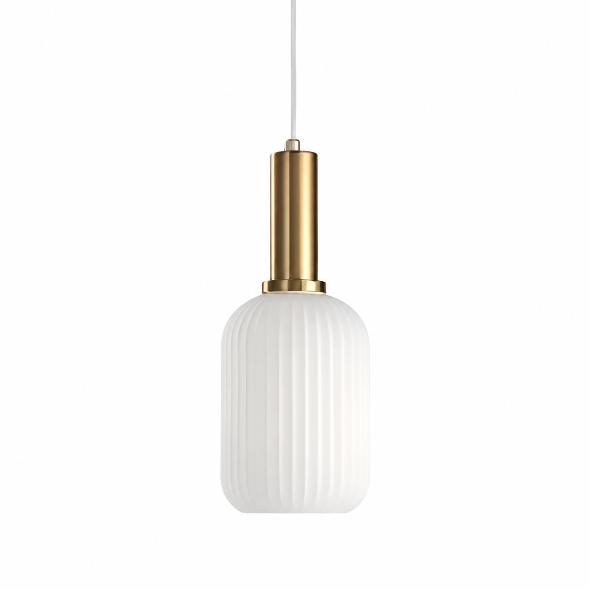 Casa Lumière Nordic Retro Glazen Hanglamp - Geribbeld Glas Design Lamp Sfeerverlichting