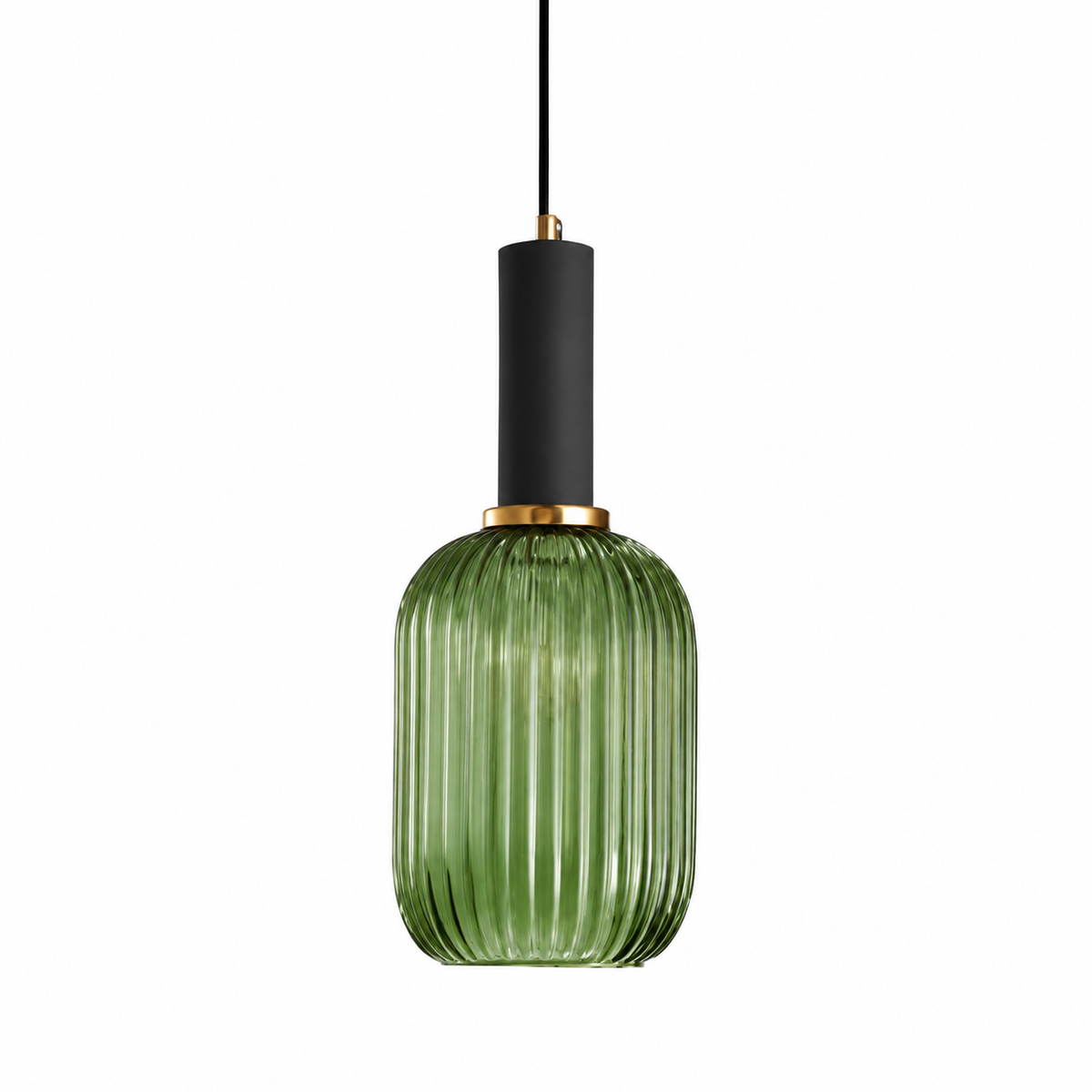 Casa Lumière Nordic Retro Glazen Hanglamp - Geribbeld Glas Design Lamp Sfeerverlichting