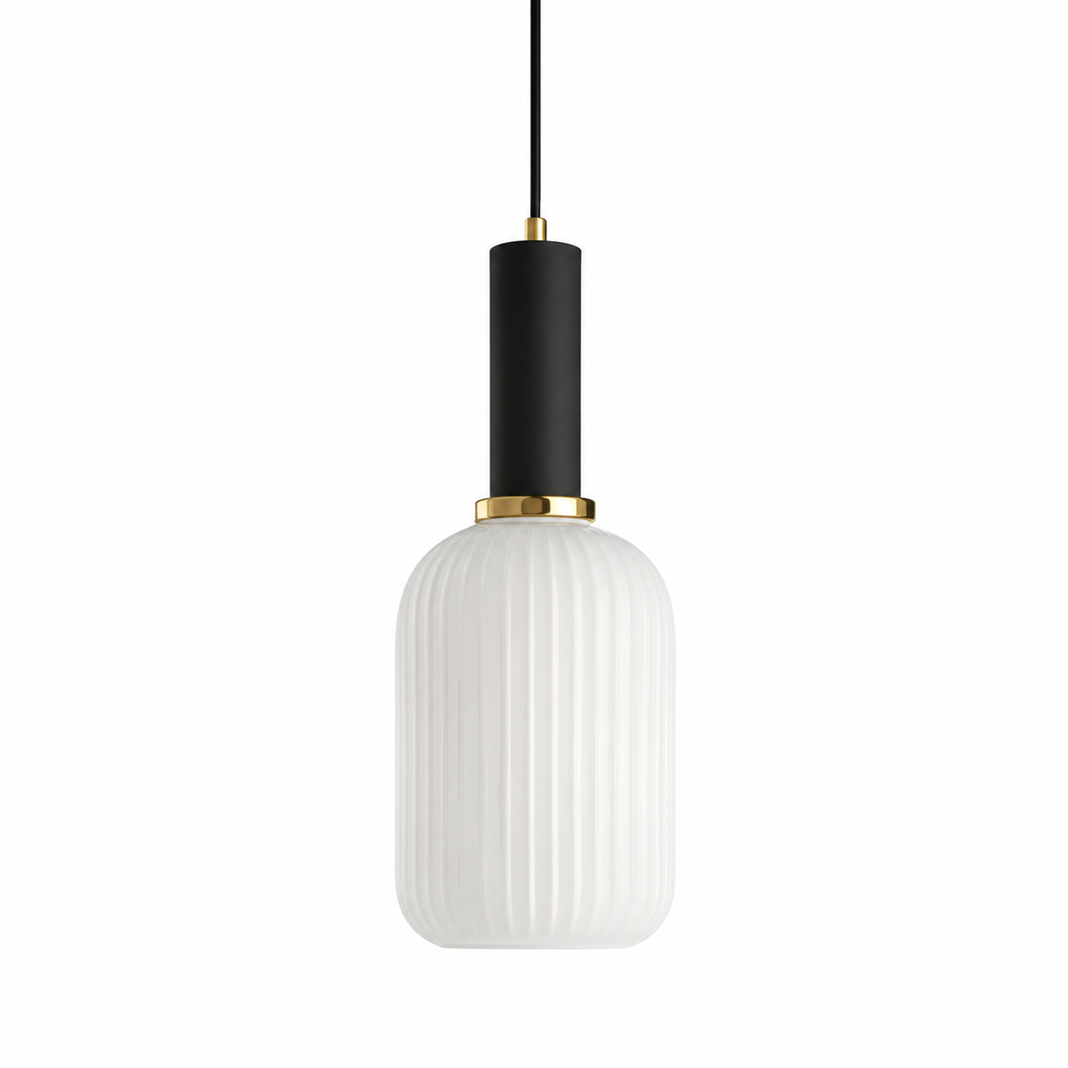 Casa Lumière Nordic Retro Glazen Hanglamp - Geribbeld Glas Design Lamp Sfeerverlichting