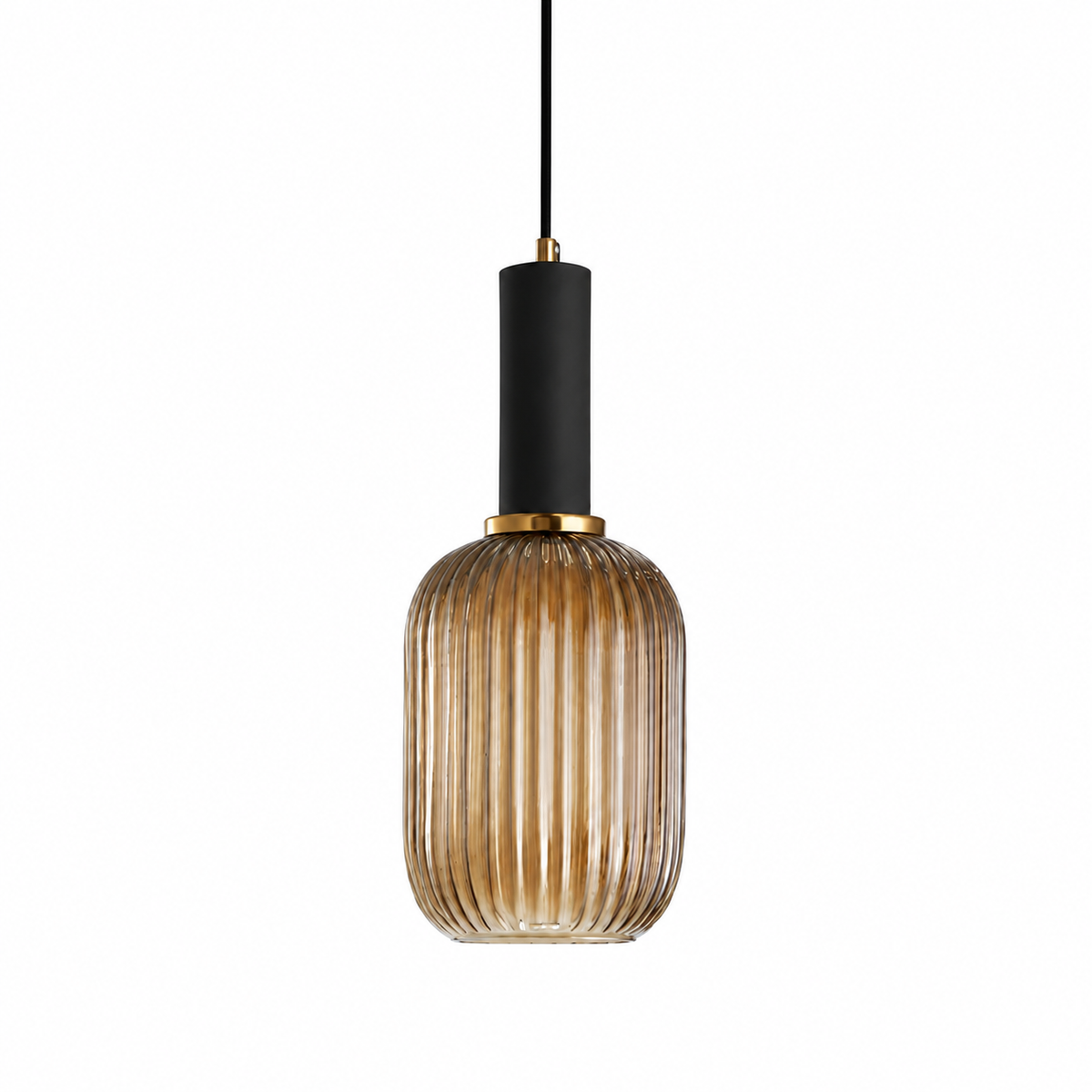 Casa Lumière Nordic Retro Glazen Hanglamp - Geribbeld Glas Design Lamp Sfeerverlichting