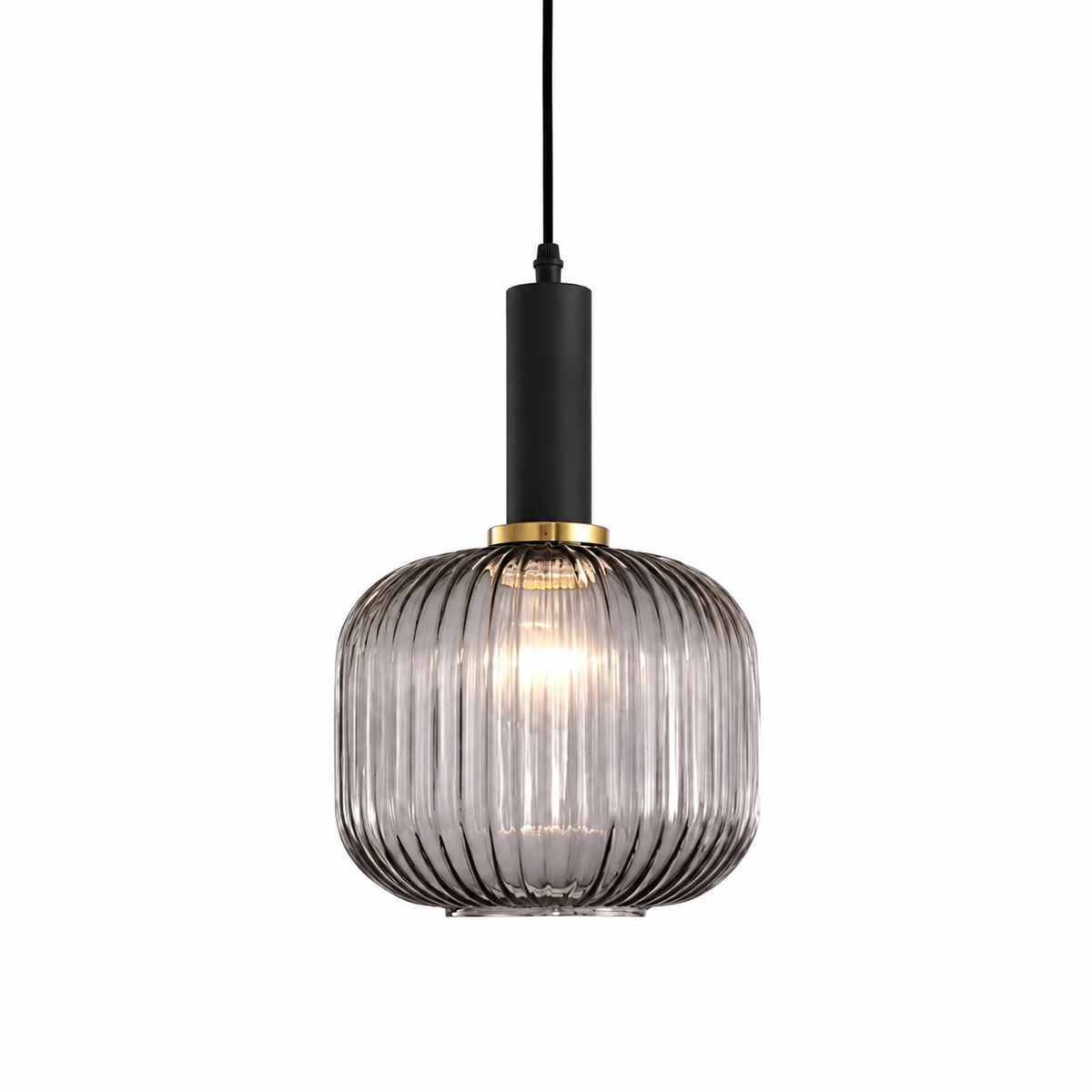 Casa Lumière Nordic Retro Glazen Hanglamp - Geribbeld Glas Design Lamp Sfeerverlichting