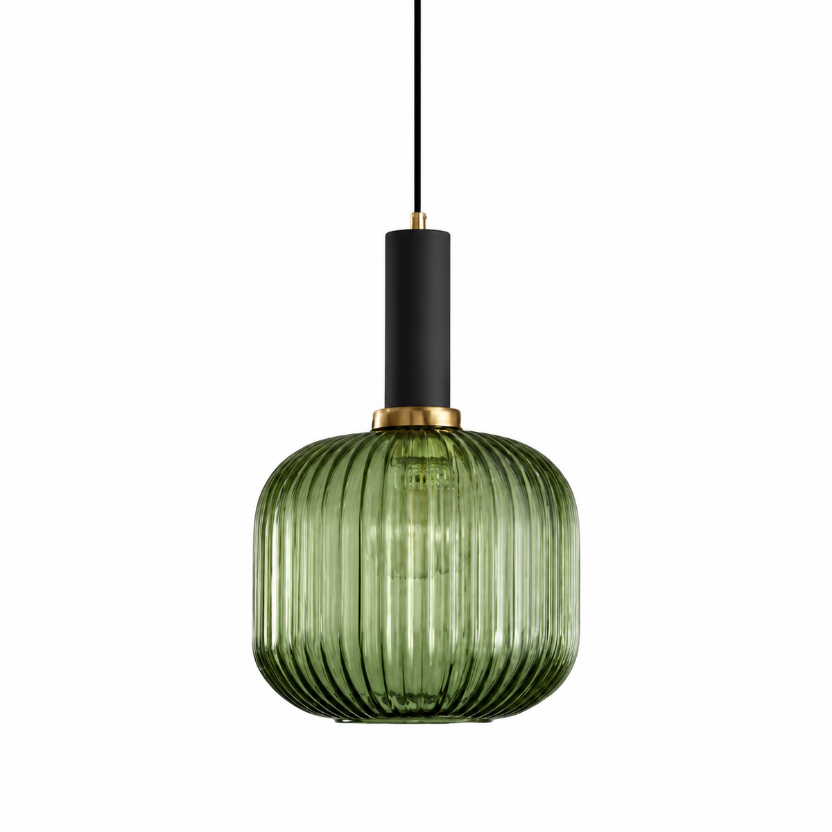 Casa Lumière Nordic Retro Glazen Hanglamp - Geribbeld Glas Design Lamp Sfeerverlichting