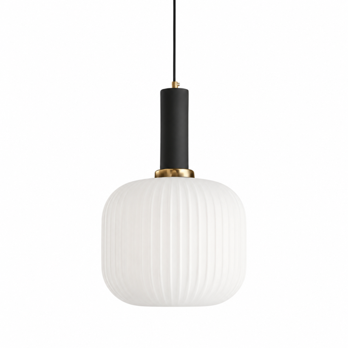 Casa Lumière Nordic Retro Glazen Hanglamp - Geribbeld Glas Design Lamp Sfeerverlichting