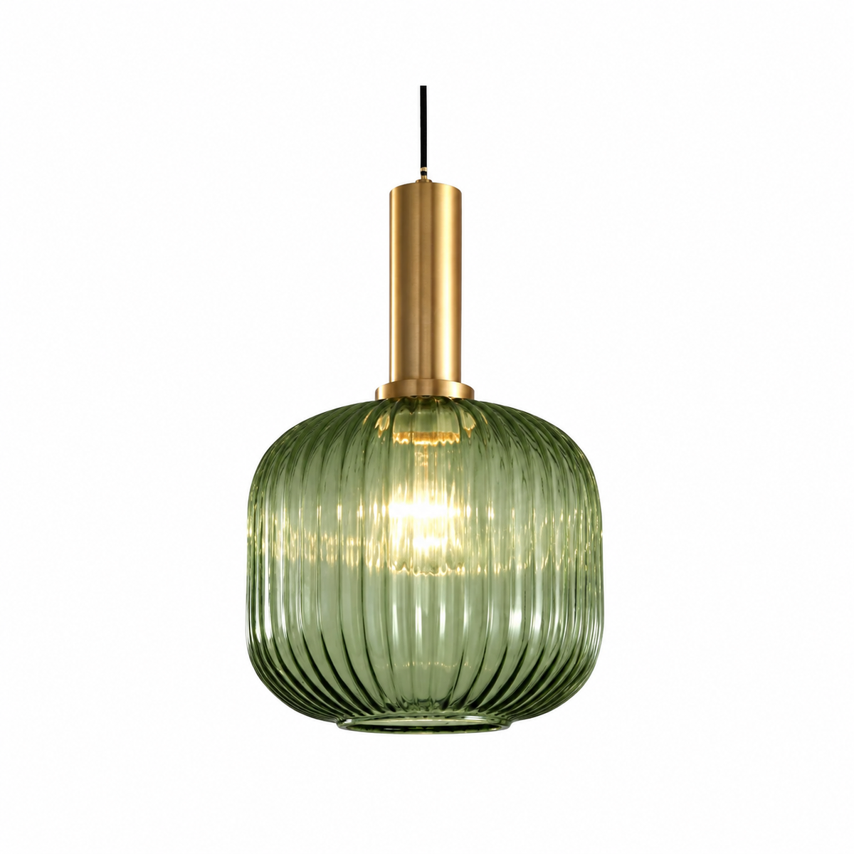 Casa Lumière Nordic Retro Glazen Hanglamp - Geribbeld Glas Design Lamp Sfeerverlichting