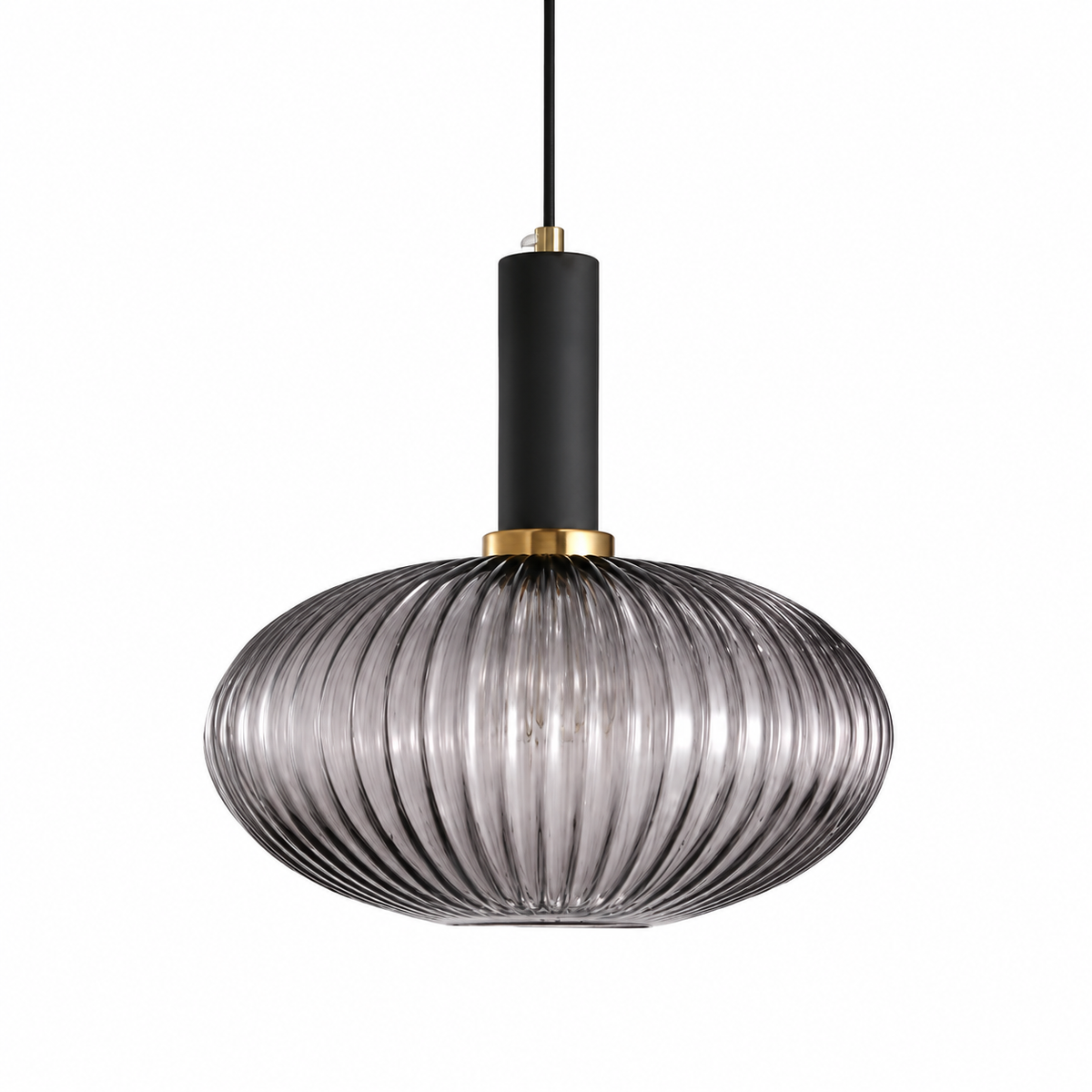 Casa Lumière Nordic Retro Glazen Hanglamp - Geribbeld Glas Design Lamp Sfeerverlichting