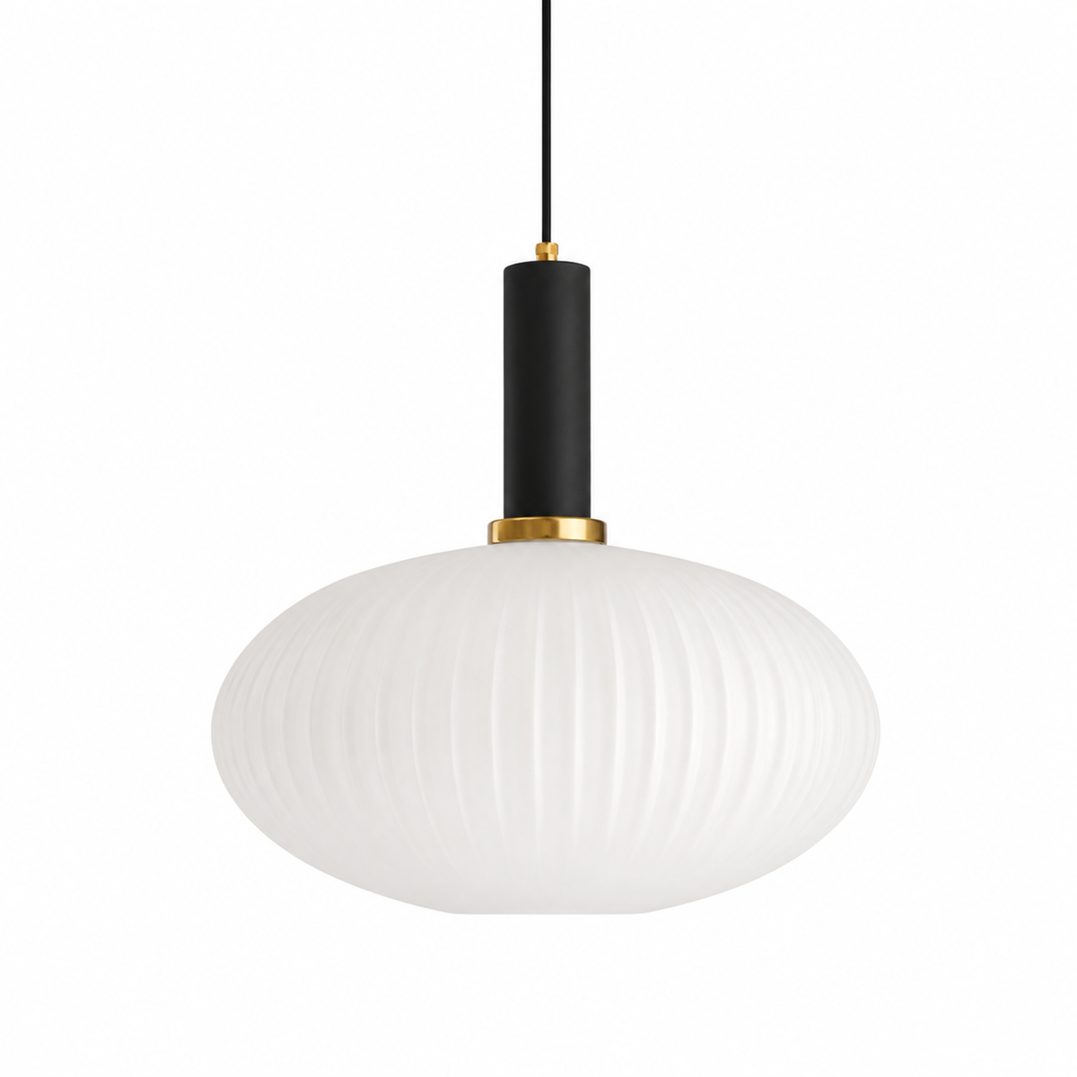 Casa Lumière Nordic Retro Glazen Hanglamp - Geribbeld Glas Design Lamp Sfeerverlichting