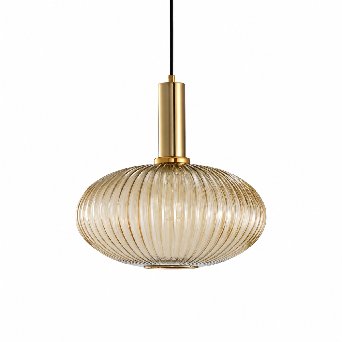 Casa Lumière Nordic Retro Glazen Hanglamp - Geribbeld Glas Design Lamp Sfeerverlichting