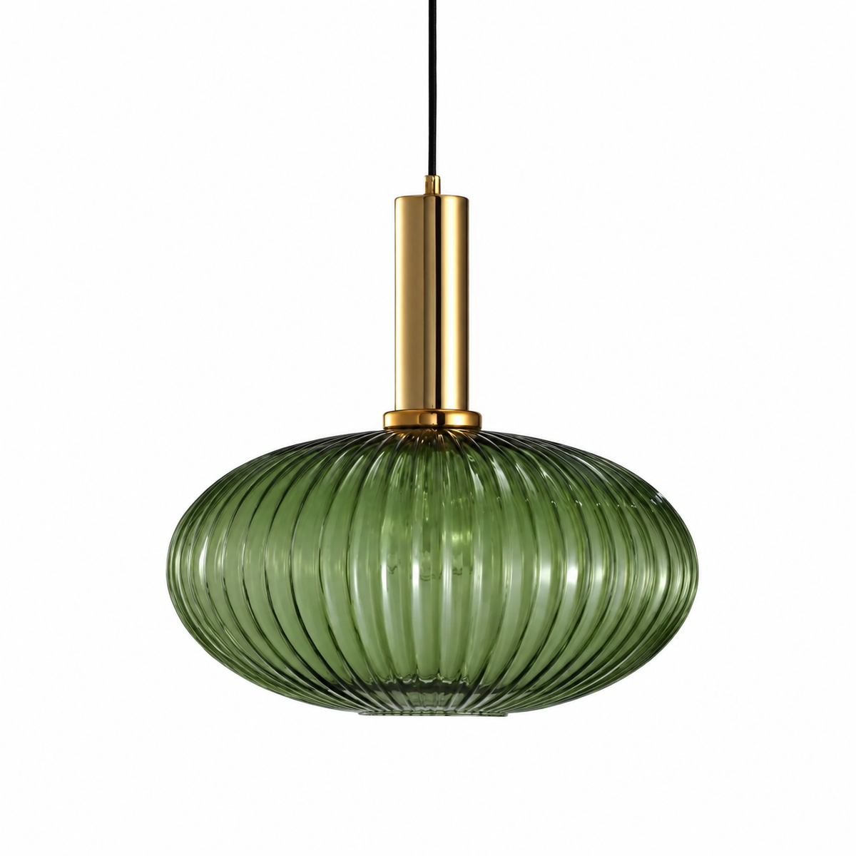 Casa Lumière Nordic Retro Glazen Hanglamp - Geribbeld Glas Design Lamp Sfeerverlichting