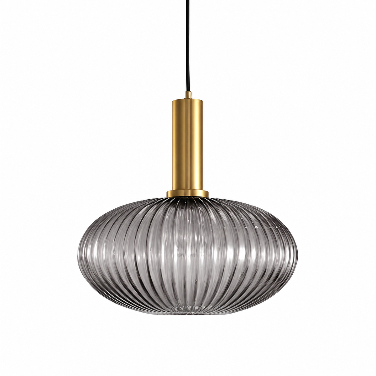 Casa Lumière Nordic Retro Glazen Hanglamp - Geribbeld Glas Design Lamp Sfeerverlichting
