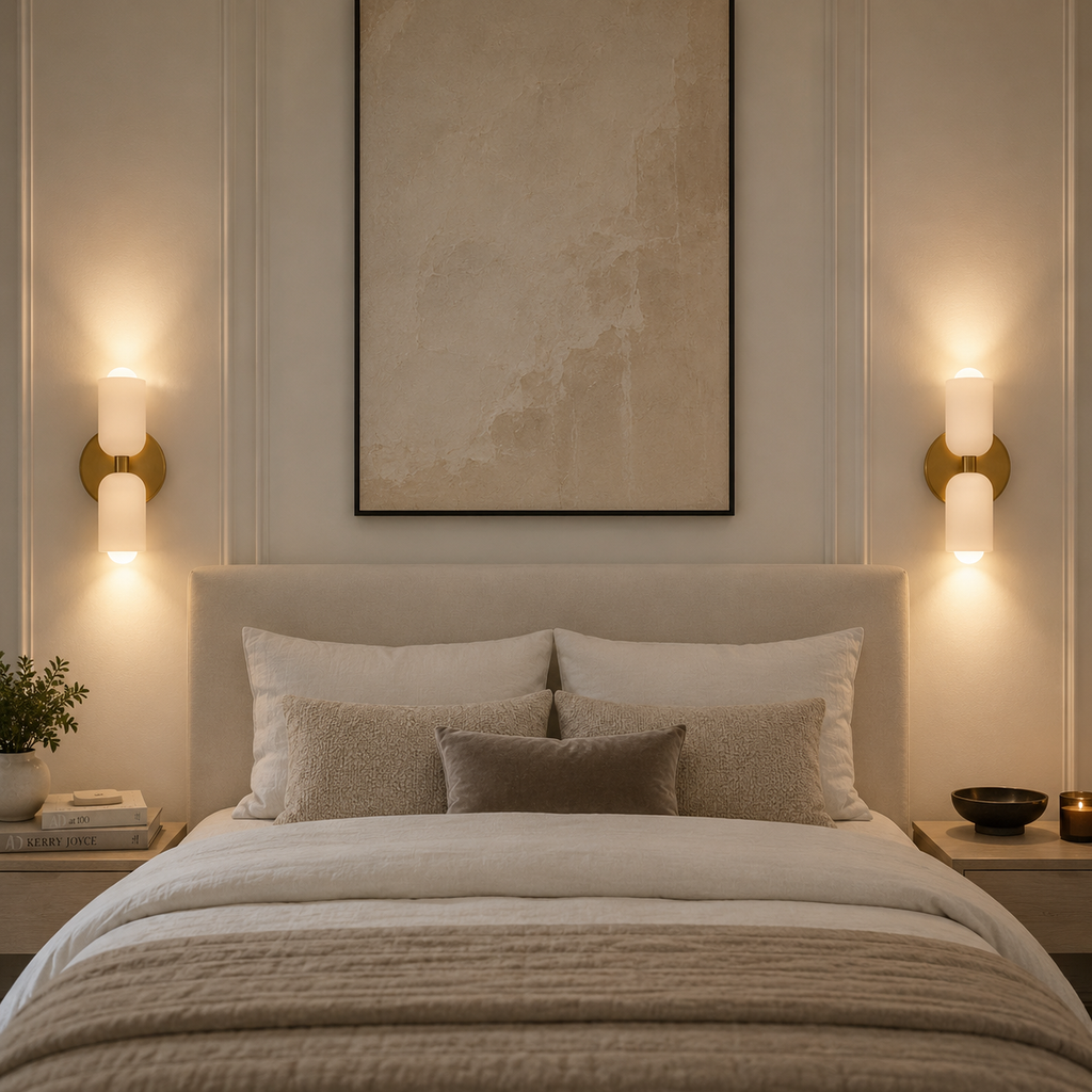 Casa Lumière Minimalistische Design Wandlamp - Acryl Diffuser, Metalen Basis & Goudafwerking