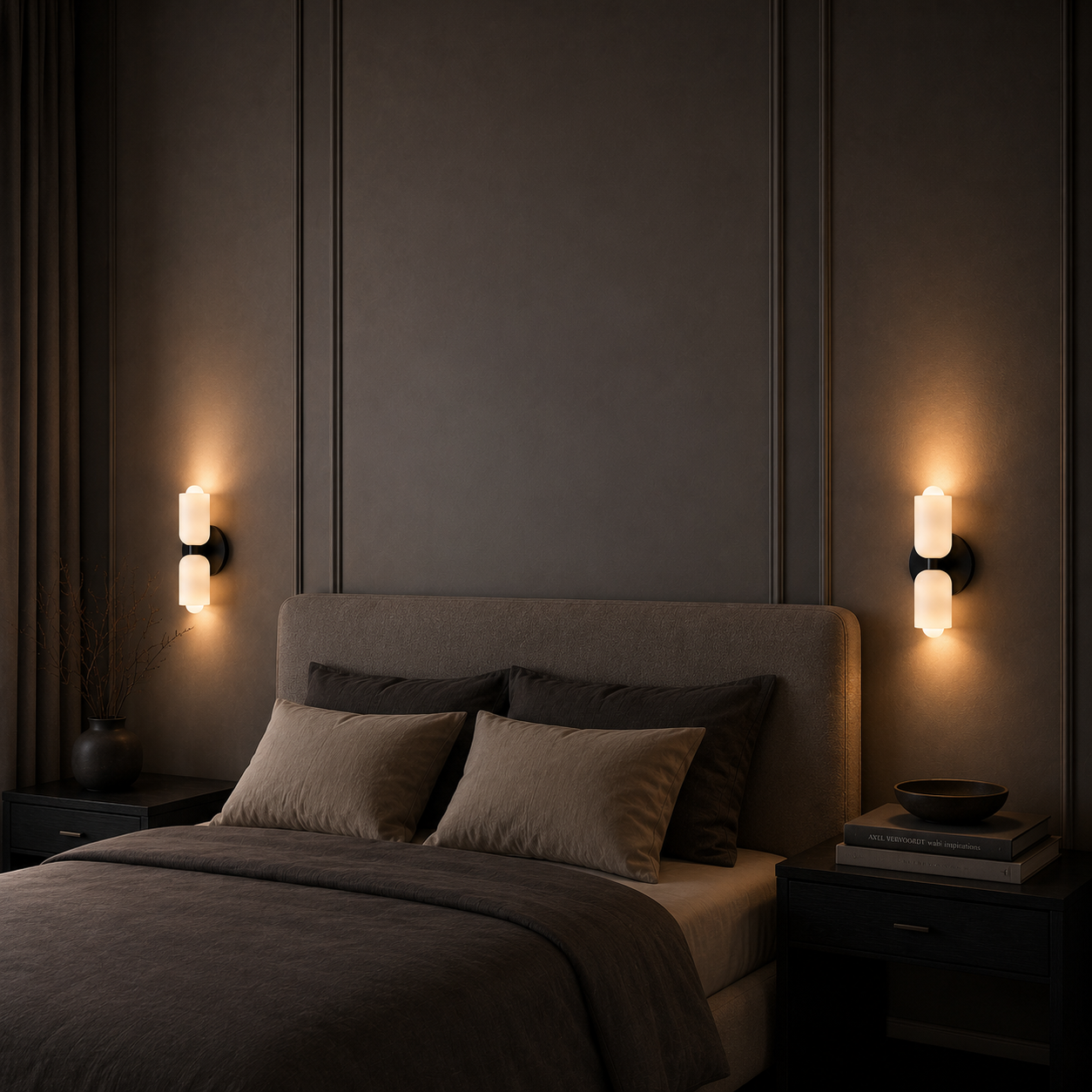 Casa Lumière Minimalistische Design Wandlamp - Acryl Diffuser, Metalen Basis & Goudafwerking