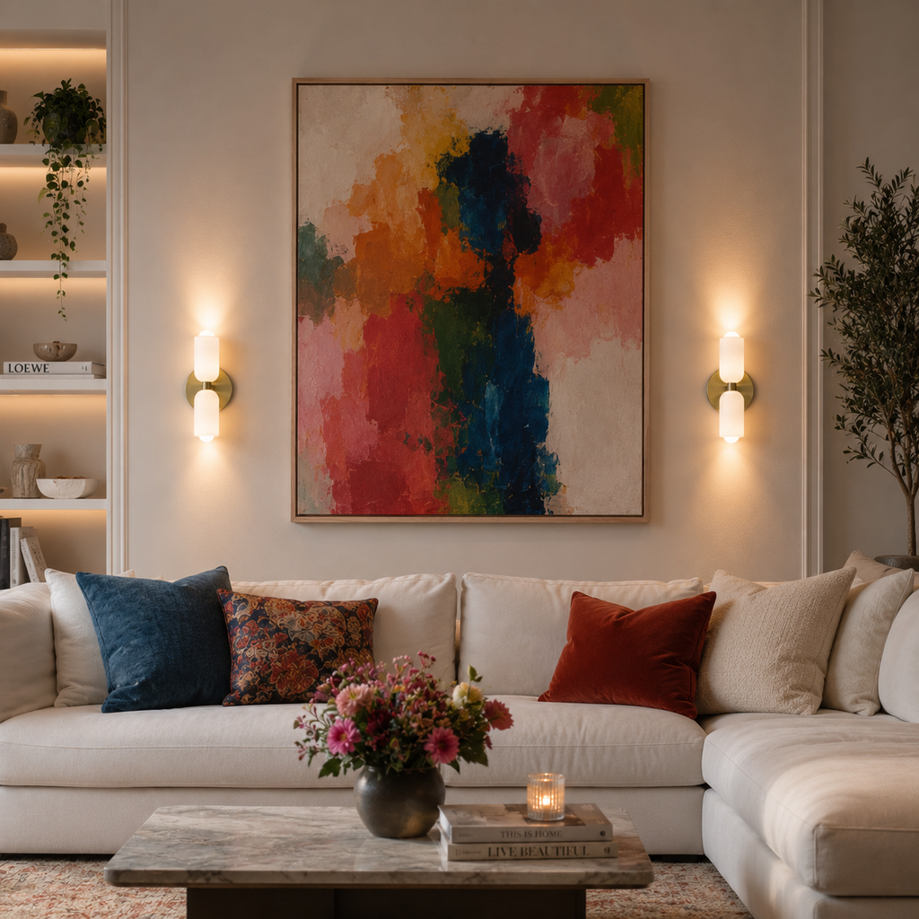 Casa Lumière Minimalistische Design Wandlamp - Acryl Diffuser, Metalen Basis & Goudafwerking