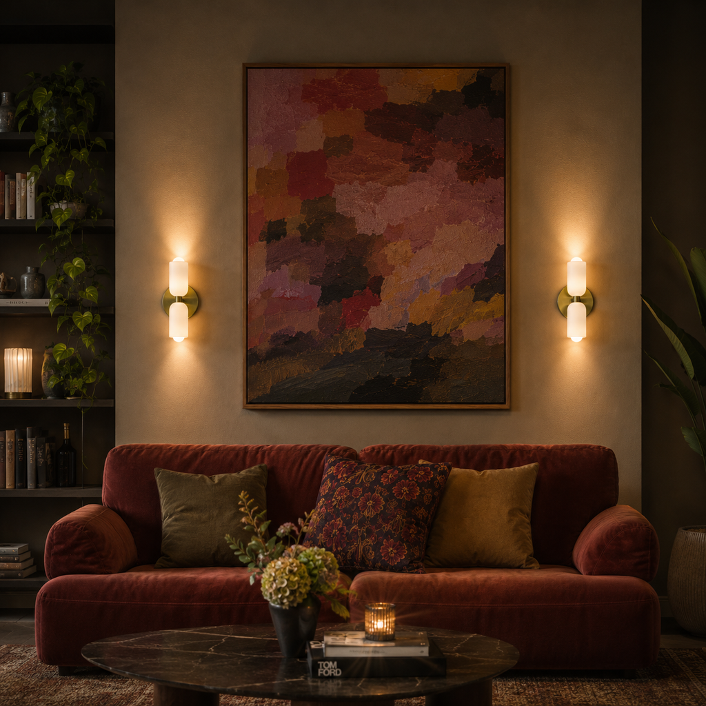 Casa Lumière Minimalistische Design Wandlamp - Acryl Diffuser, Metalen Basis & Goudafwerking