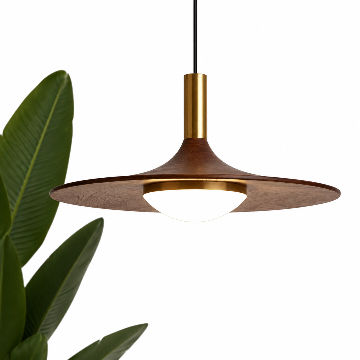 Casa Lumière Nordic Hanglamp met Walnoot Design - Design Lamp Sfeerverlichting Woonkamer, Eetkamer & Slaapkamer