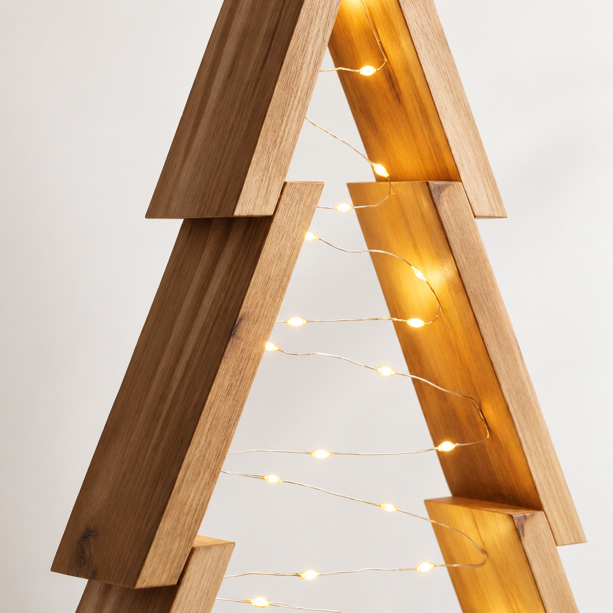 Casa Lumière Decoratieve set Kerstboom van Naturel Hout & LED Sfeerverlichting