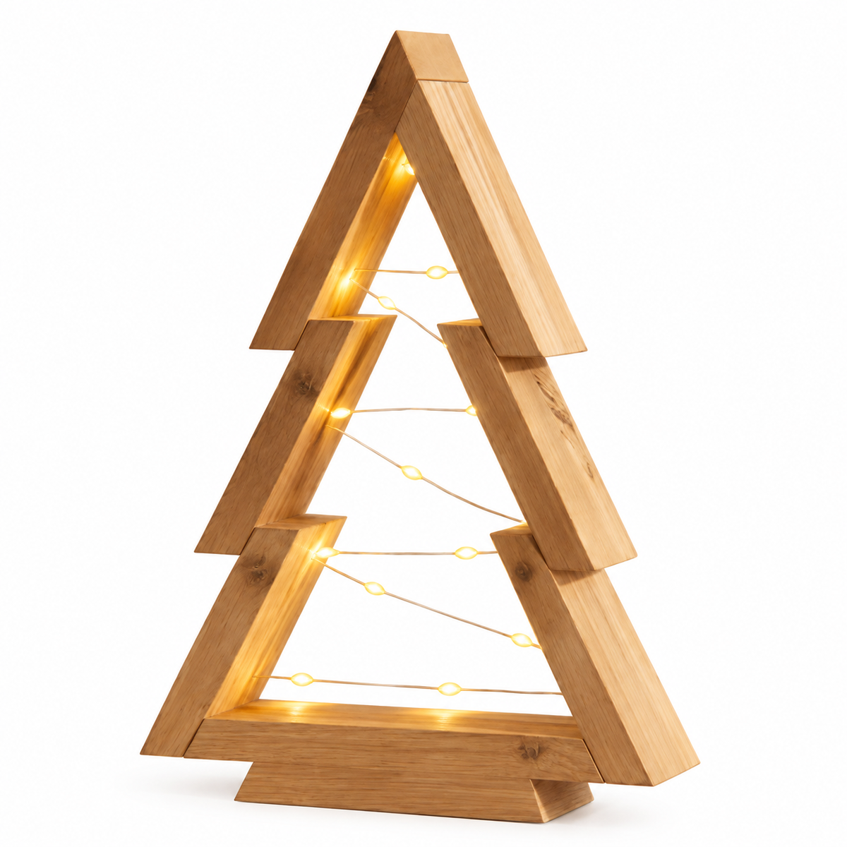 Casa Lumière Decoratieve set Kerstboom van Naturel Hout & LED Sfeerverlichting