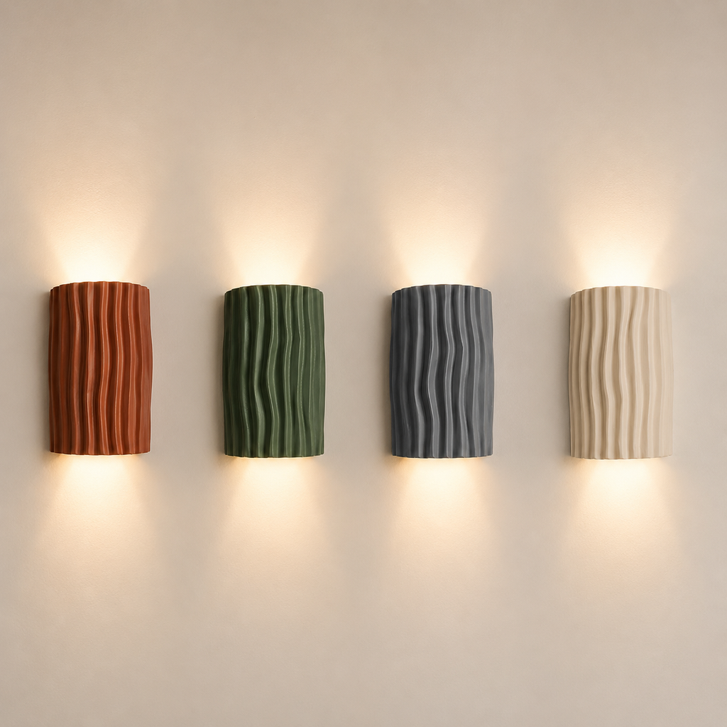 Casa Lumière Japandi Resin Wandlamp - Organische Lijnen Design Lamp Sfeerverlichting
