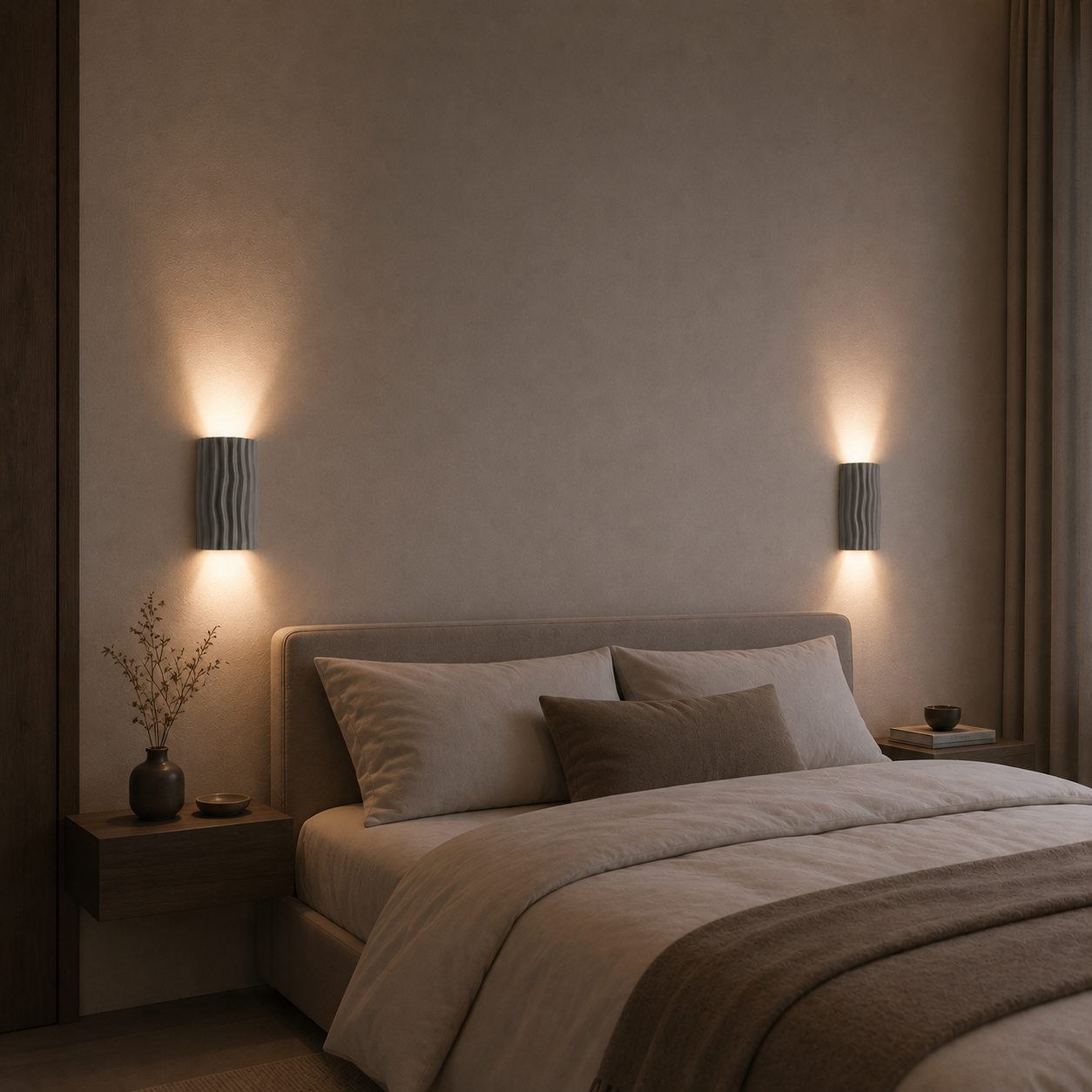 Casa Lumière Japandi Resin Wandlamp - Organische Lijnen Design Lamp Sfeerverlichting