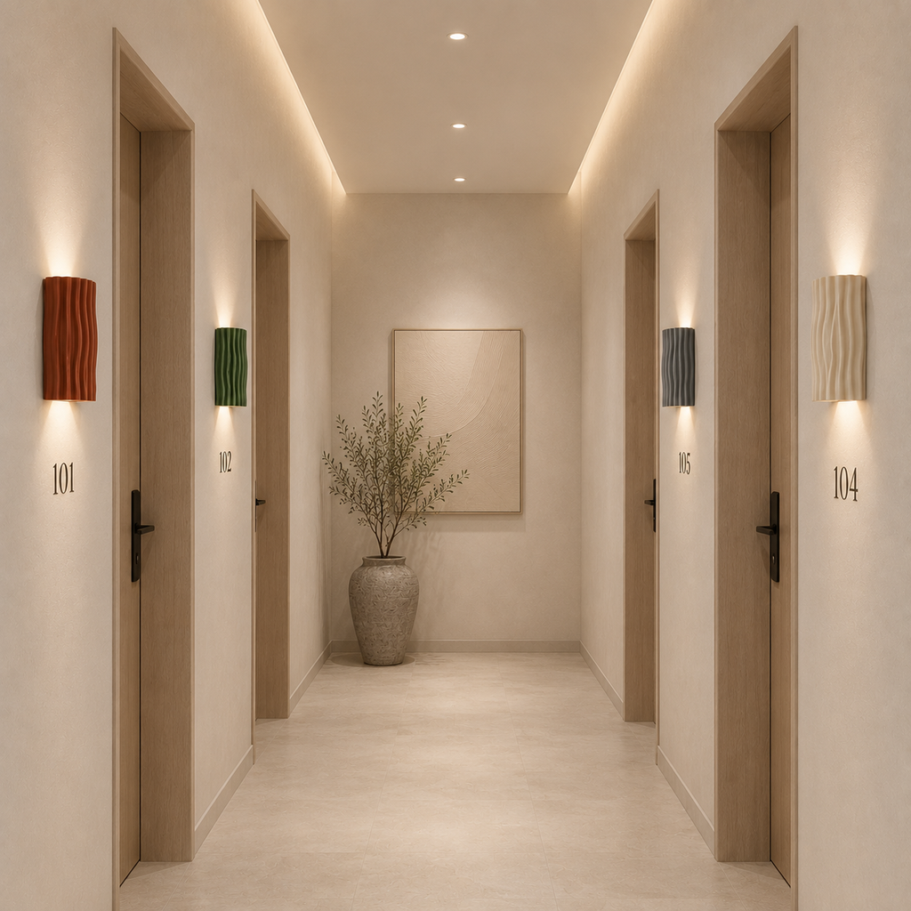 Casa Lumière Japandi Resin Wandlamp - Organische Lijnen Design Lamp Sfeerverlichting