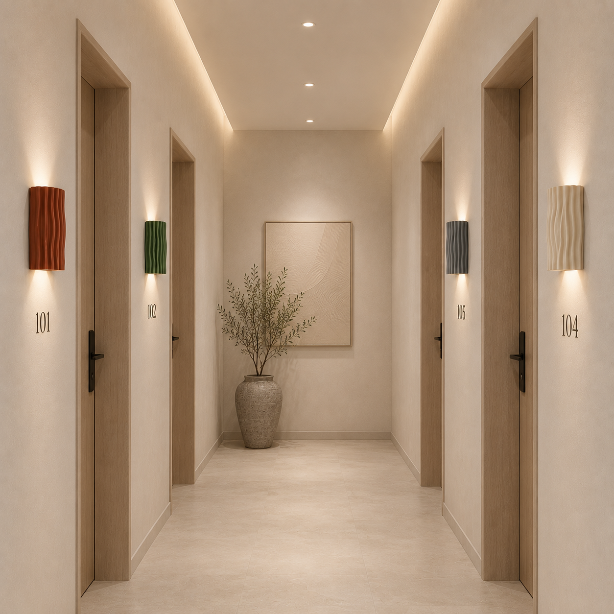 Casa Lumière Japandi Resin Wandlamp - Organische Lijnen Design Lamp Sfeerverlichting