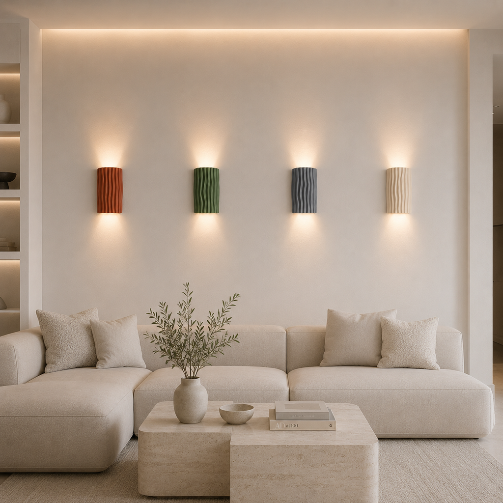 Casa Lumière Japandi Resin Wandlamp - Organische Lijnen Design Lamp Sfeerverlichting