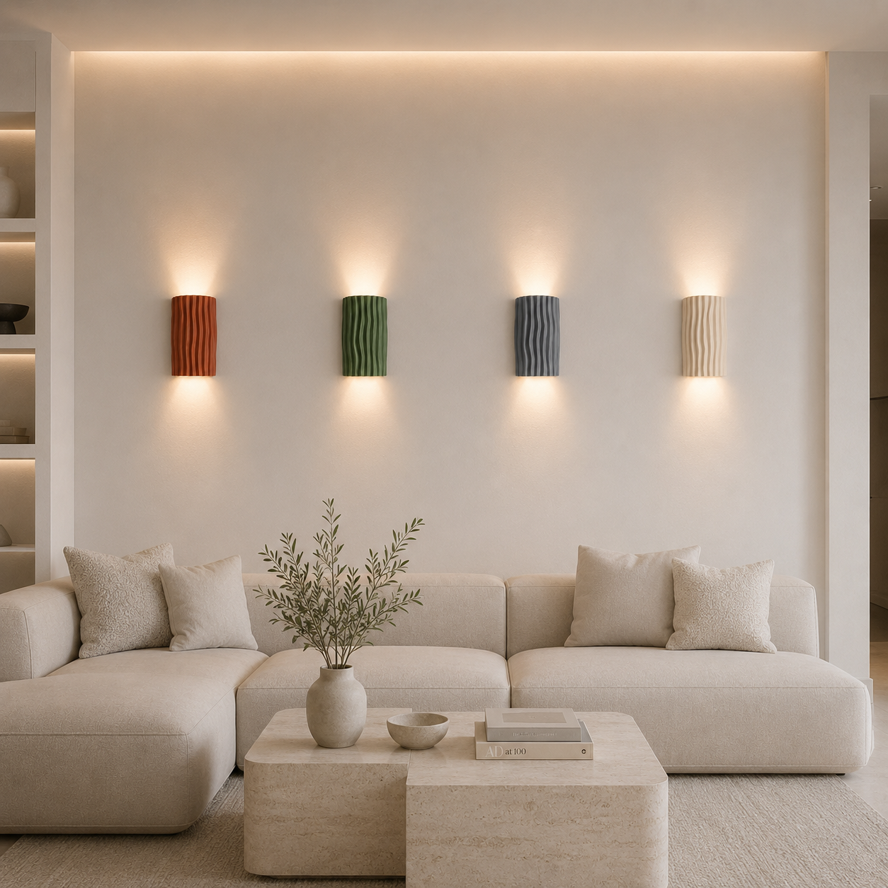 Casa Lumière Japandi Resin Wandlamp - Organische Lijnen Design Lamp Sfeerverlichting
