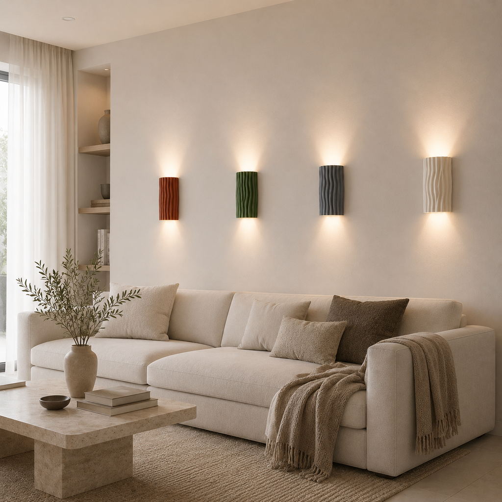 Casa Lumière Japandi Resin Wandlamp - Organische Lijnen Design Lamp Sfeerverlichting