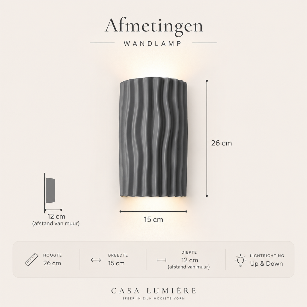 Casa Lumière Japandi Resin Wandlamp - Organische Lijnen Design Lamp Sfeerverlichting