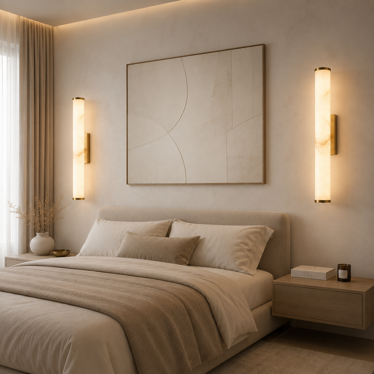 Casa Lumière Alabaster Wandlamp - Moderne Design Lamp & Warme Sfeerverlichting