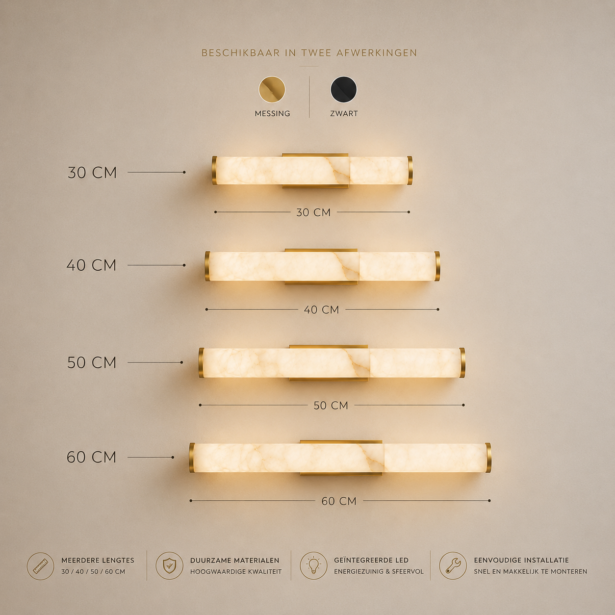Casa Lumière Alabaster Wandlamp - Moderne Design Lamp & Warme Sfeerverlichting