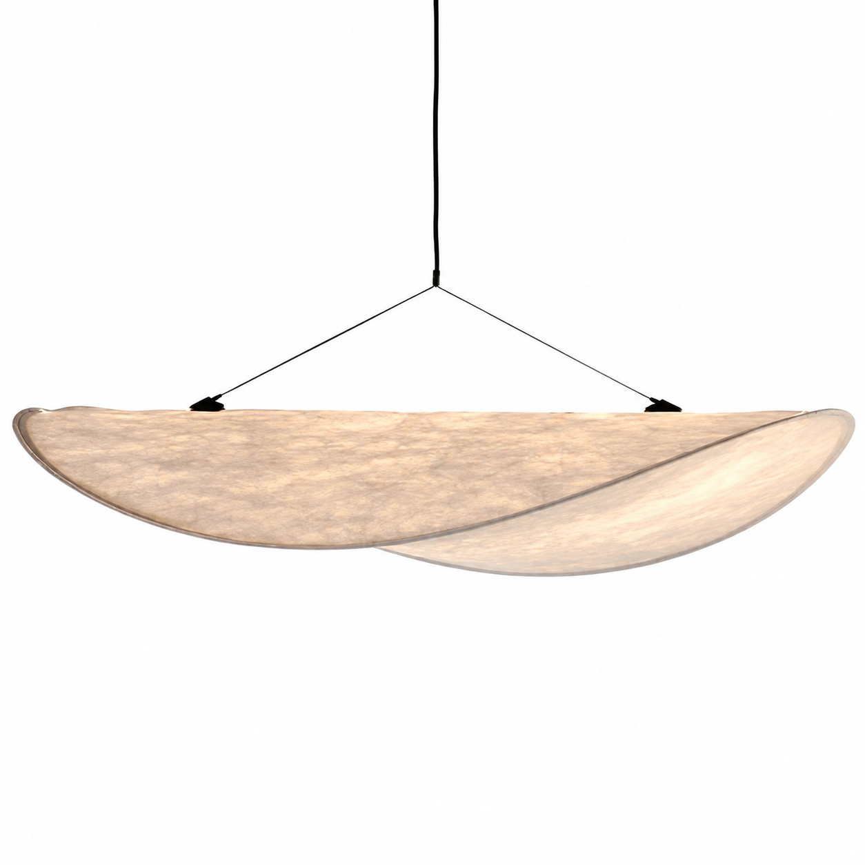 Casa Lumière Japandi Zijde Stoffen Hanglamp - Organisch Minimalistisch Wit Design Lamp